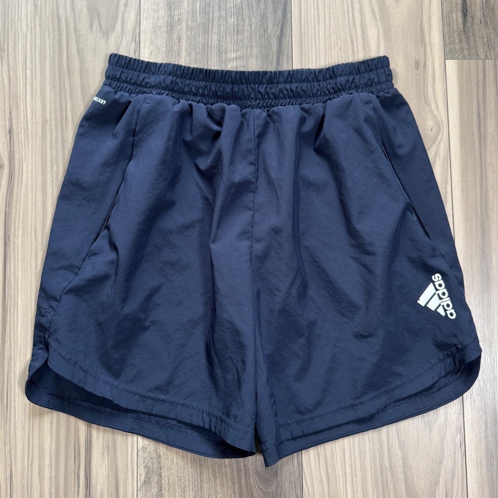 Adidas Aeroready Mens Navy Blue Athletic Training Shorts Size M 7 Inch Inseam